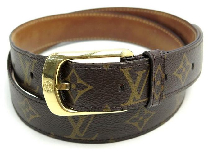 GURT LOUIS VUITTON T95 CANVAS GÜRTEL BRAUNES MONOGRAMM CANVAS ELLIPSE
