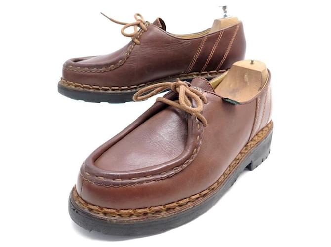 DERBY MORZINE PARABOOT SHOES 41.5 BROWN LEATHER SHOES  ref.401260
