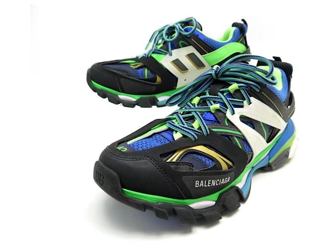 neue Balenciaga Schuhe 542023 SNEAKER TRACK-SNEAKER 42 SCHUHE AUS CANVAS-LEDER Mehrfarben  ref.401281