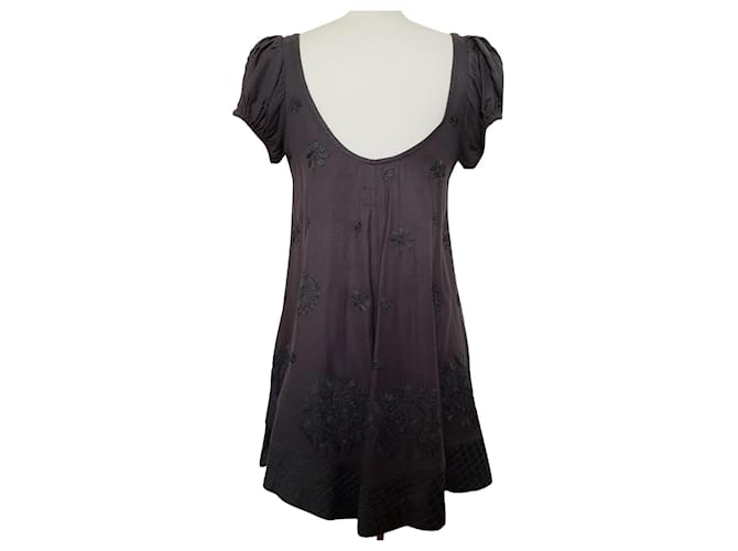 Antik Batik Mini dress Dark grey  ref.401415