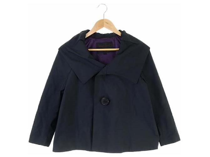 [Used]UNDERCOVER PURPLE Big Color Jacket Bijoux Button Flare 2 Black Purple Black Purple / CM ■ OS Ladies Polyester Glass Nylon  ref.401589