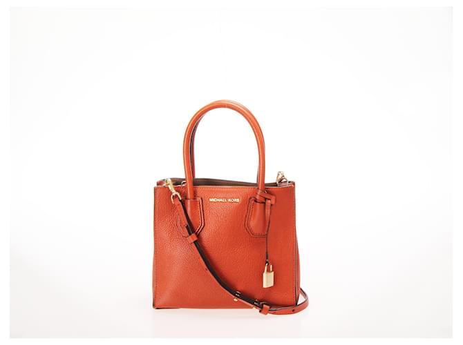 michael kors orange leather purse