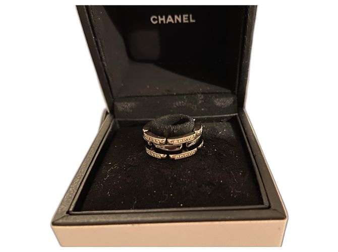 Chanel Ultra medium model with diamonds Silver hardware