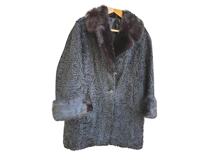 Autre Marque pea coat Black Fur  ref.401908