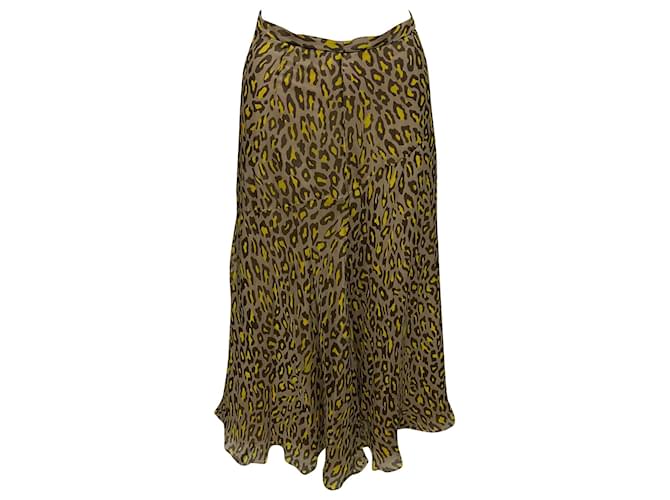 Theory Leopard Midi Skirt in Multicolor Silk Multiple colors Polyester  ref.401955