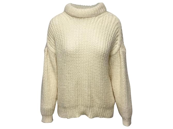 Ba&Sh Bash Turtleneck Sweater in Cream Wool White  ref.401978
