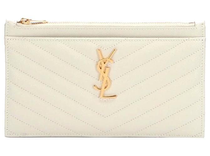 Saint Laurent Monogram Pouch in White