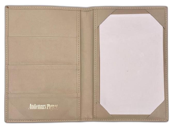 Audemars Piguet ivory vertical wallet / document holder Beige Leather  ref.402234