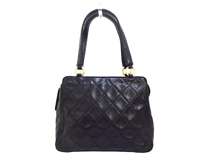Chanel handbag Black Leather  ref.402329