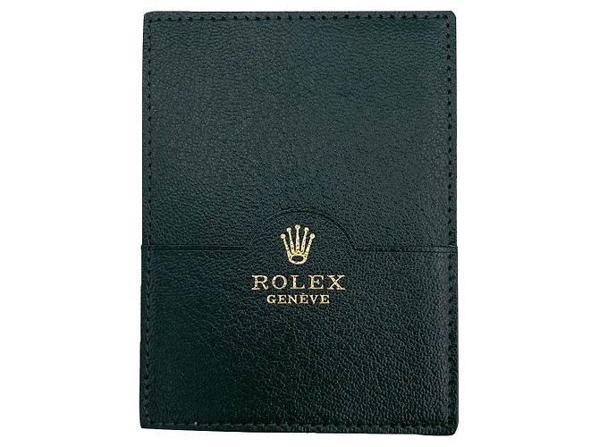Rolex portacarte pelle verde