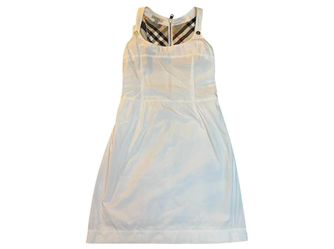 Burberry Dresses White Cotton Polyamide  ref.402387