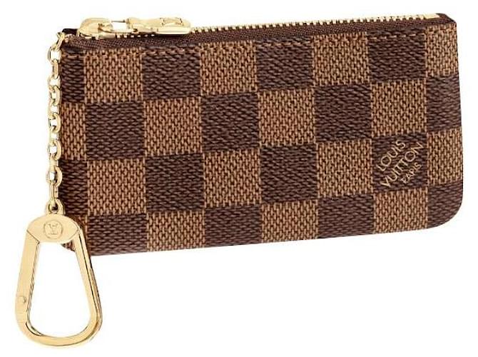 Louis Vuitton LV Keypouch damier ebene Brown Leather  ref.402517