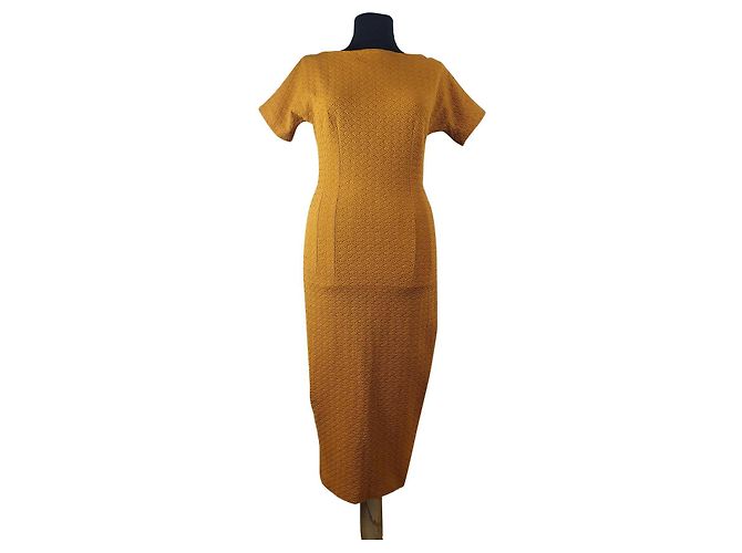 Vestido Ganni Rrs. Robinson Amarillo
