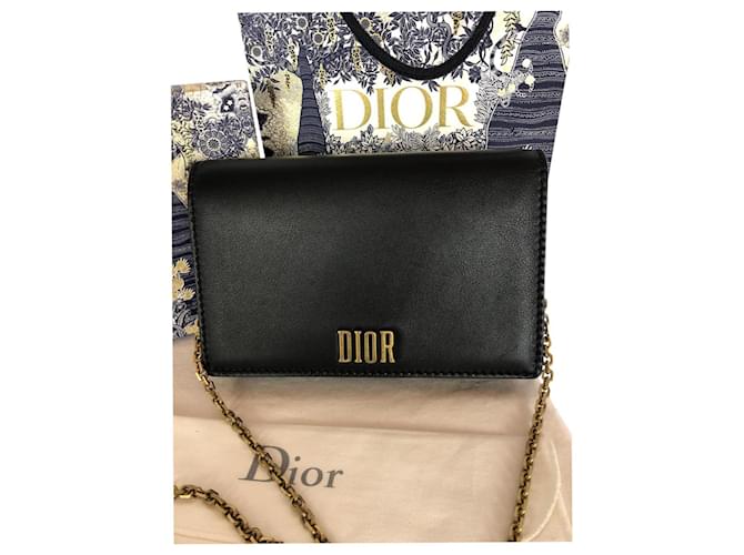 Christian Dior Handbags Black Lambskin  ref.402566