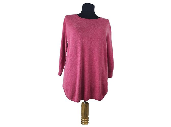 Suéter Peter Hahn de cashmere e seda rosa