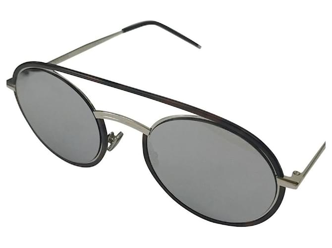 óculos de sol dior unissex DIOR SYNTHESIS Preto Metal  ref.402880