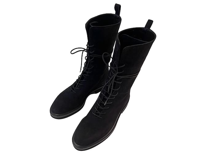 Khaite The Conley Boots Black Suede  ref.402971