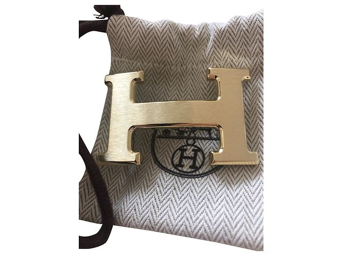Constance Boucle de ceinture Hermès modèle H doré