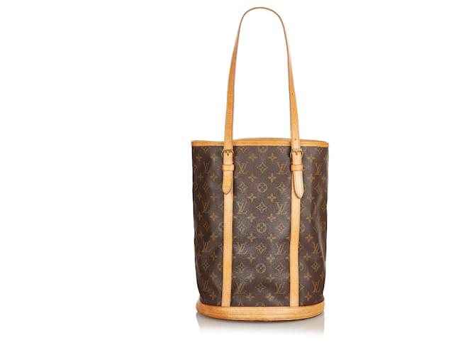 Louis Vuitton Brown Monogram Bucket GM Leather Cloth  ref.403185