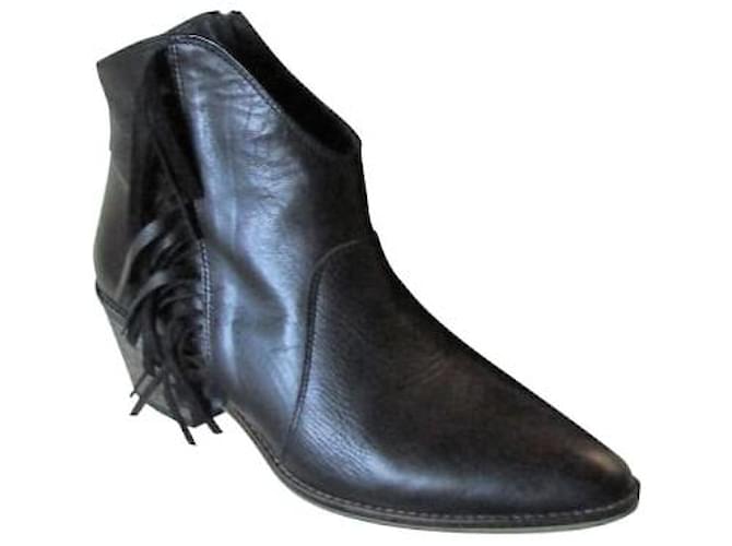 Buffalo London Ankle Boots Black Leather  ref.403287