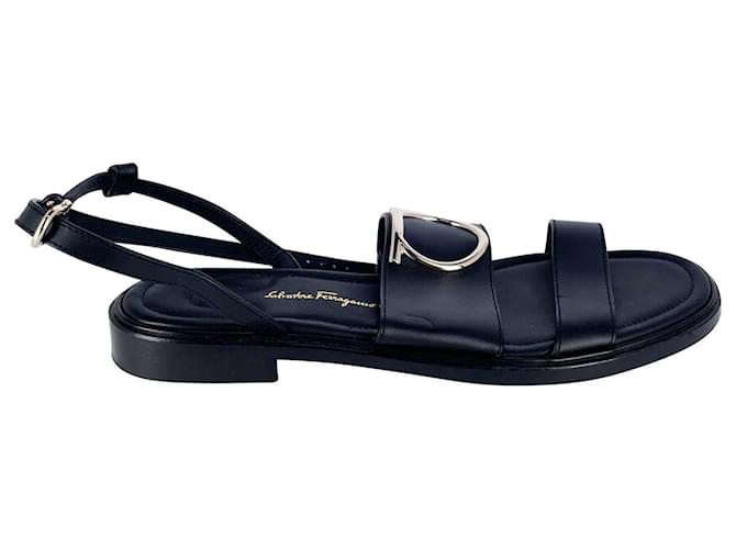 Salvatore Ferragamo Sandals in Black Leather  ref.403532