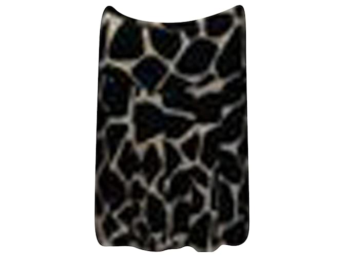 Moschino Cheap and Chic Pleated Skirt in Animal Print Rayon Multiple colors Cellulose fibre  ref.403585