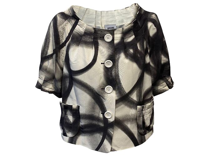 Blusa Moschino Cheap and Chic Button-down in cotone multicolore Stampa python
