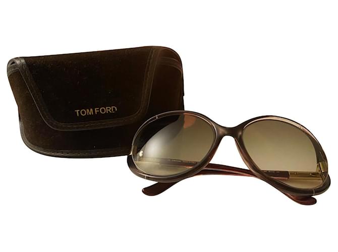 Tom Ford Oculos escuros Marrom Dourado Plástico  ref.403613