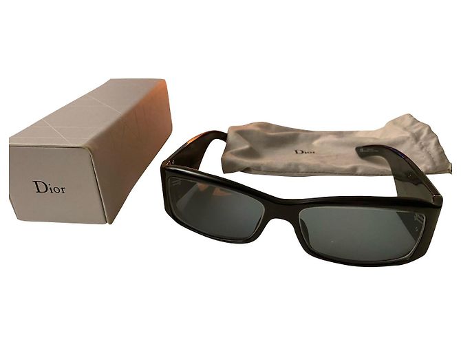 Occhiali da sole Christian Dior Neri Argentati Plastica Nero Argento