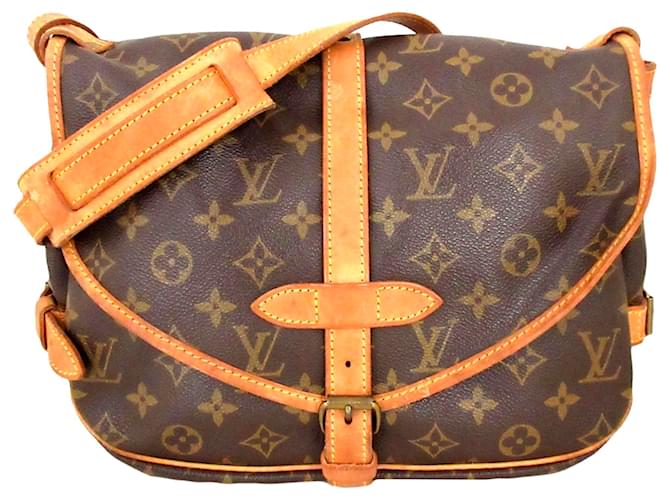 Louis Vuitton Brown Monogram Leather Saumur 30 Messenger Bag