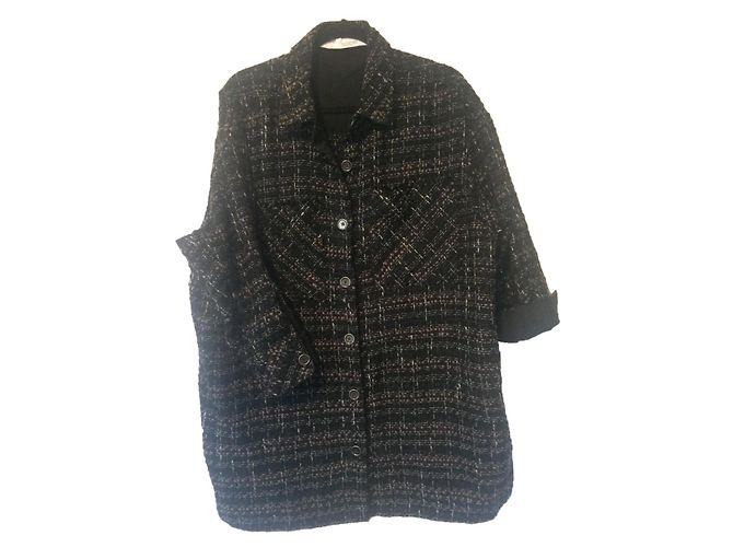 Camicia Iro Oversize Nera in Viscosa Nero