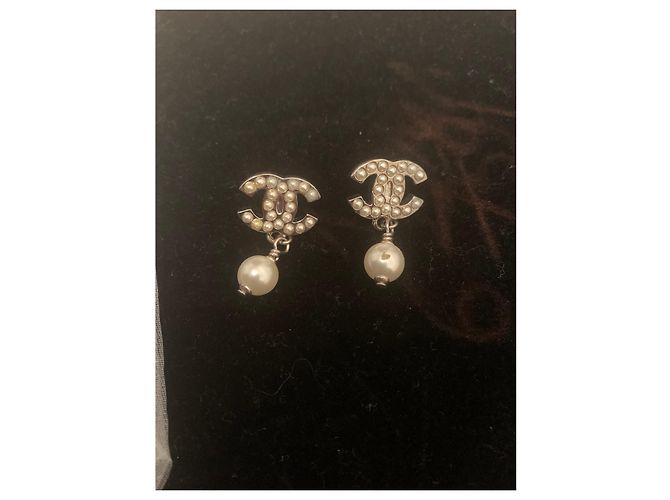 Chanel Orecchini Silver hardware Metallo