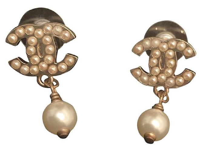 Chanel Earrings Gold hardware Metal  ref.403949