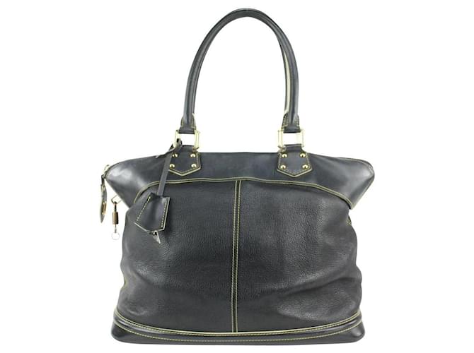 Louis Vuitton Black Suhali Leather Lockit GM Dome Bag  ref.403977