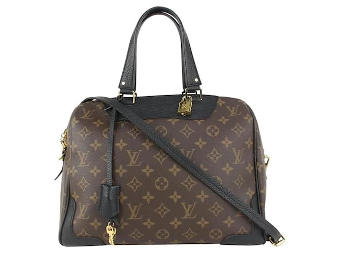 Louis Vuitton Monogram Noir Retiro NM 2way Bowler Bag Leather ref.403989 -  Joli Closet