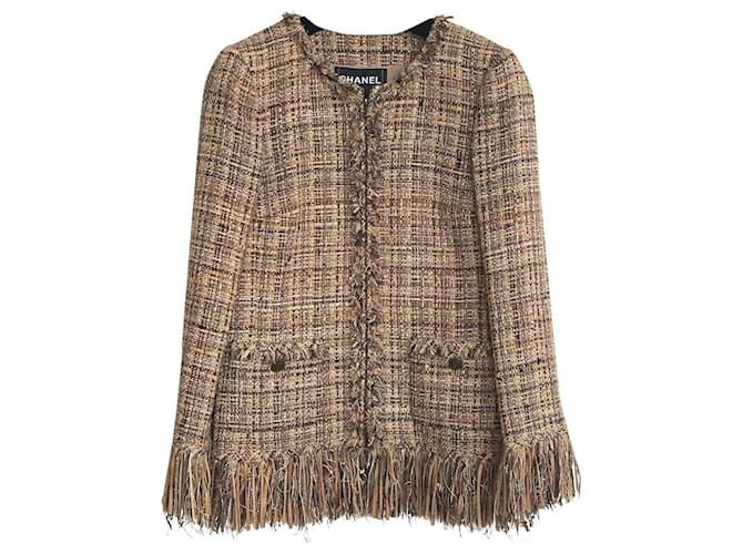 Chanel 6,8K$ Beige Lesage Tweed Jacket  ref.404029