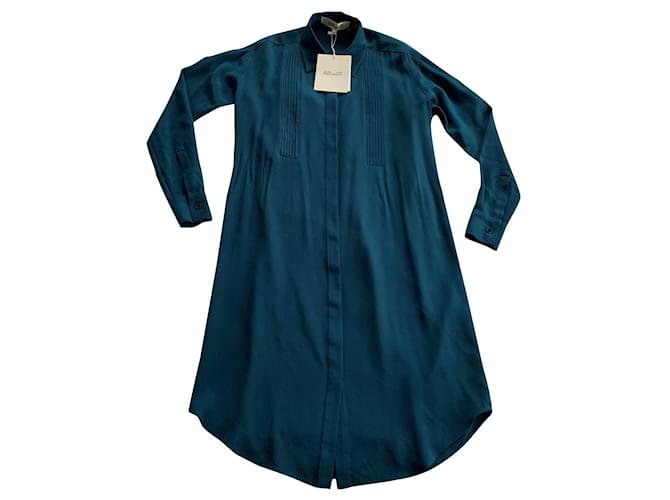 Diane Von Furstenberg Dresses Blue Silk  ref.404409