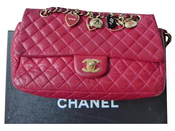 Chanel 255 Valentine's Day edition Pink Leather  ref.404459