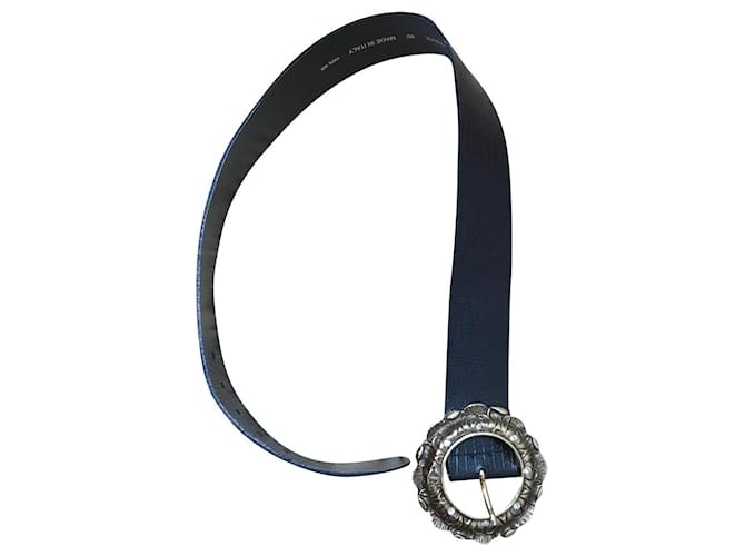 Just Cavalli high waisteded croco belt Black Leather  ref.404473