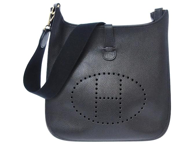 Hermès Evelyne Black Leather  ref.404529