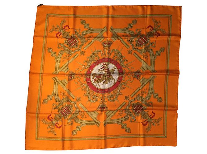 Lenço Hermès Deo Juvante Monaco de seda 90x90