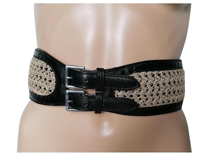 Womens Belts Alaïa Belts Alaïa Alaia Embellished Leather Belt in Black 
