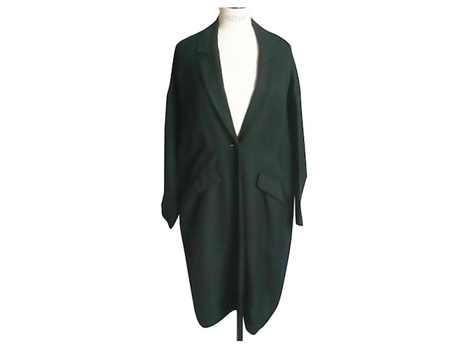 Autre Marque MOMONI Viscose linen coat, new condition, oversize T44 Noir Black  ref.404912