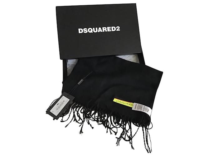 Dsquared2 Hombres bufandas Negro Algodón  ref.404939