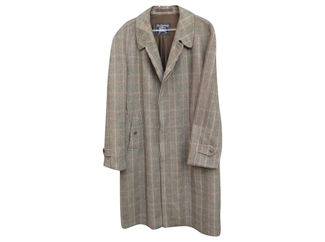 Cappotto da uomo vintage Burberry 54 Grigio Tweed  ref.404960