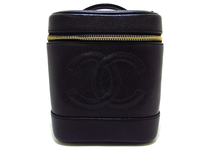 Chanel Vanity vertical Black Leather  ref.405077