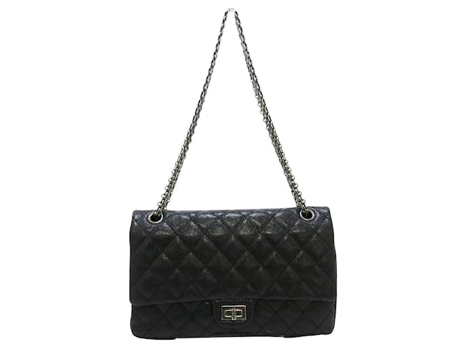 Chanel 2.55 Black Leather  ref.405180