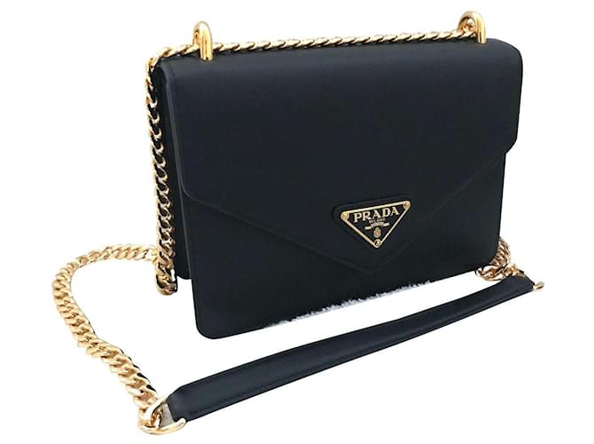 Prada Handbags Black Leather  ref.405192