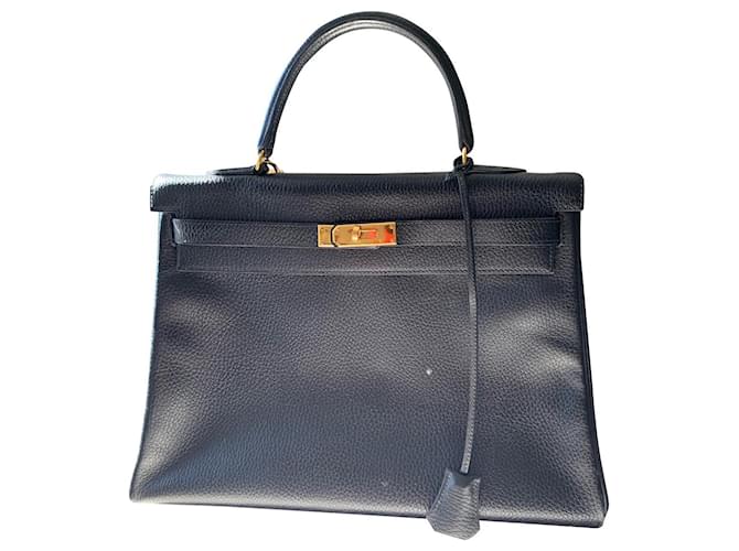 Hermès Kelly cuir Togo noir taille 31/26  ref.405288