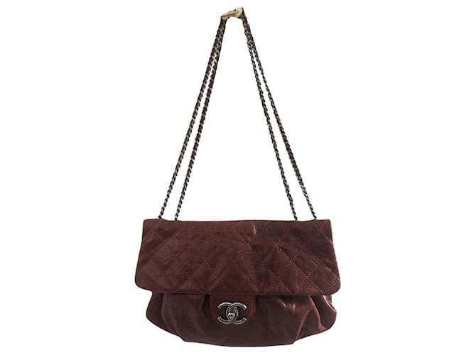 Chanel TIMELESS Bordeaux Couro  ref.405397